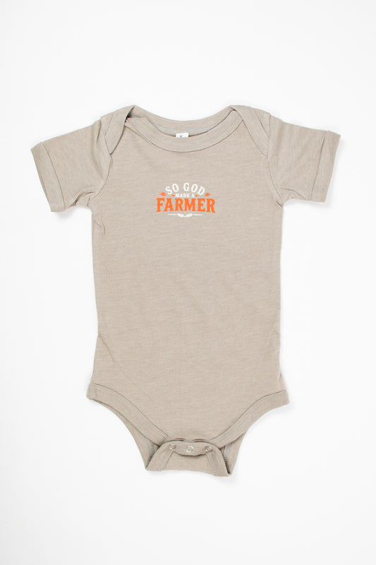 Fall 'So God Made a Farmer' Baby Onesie