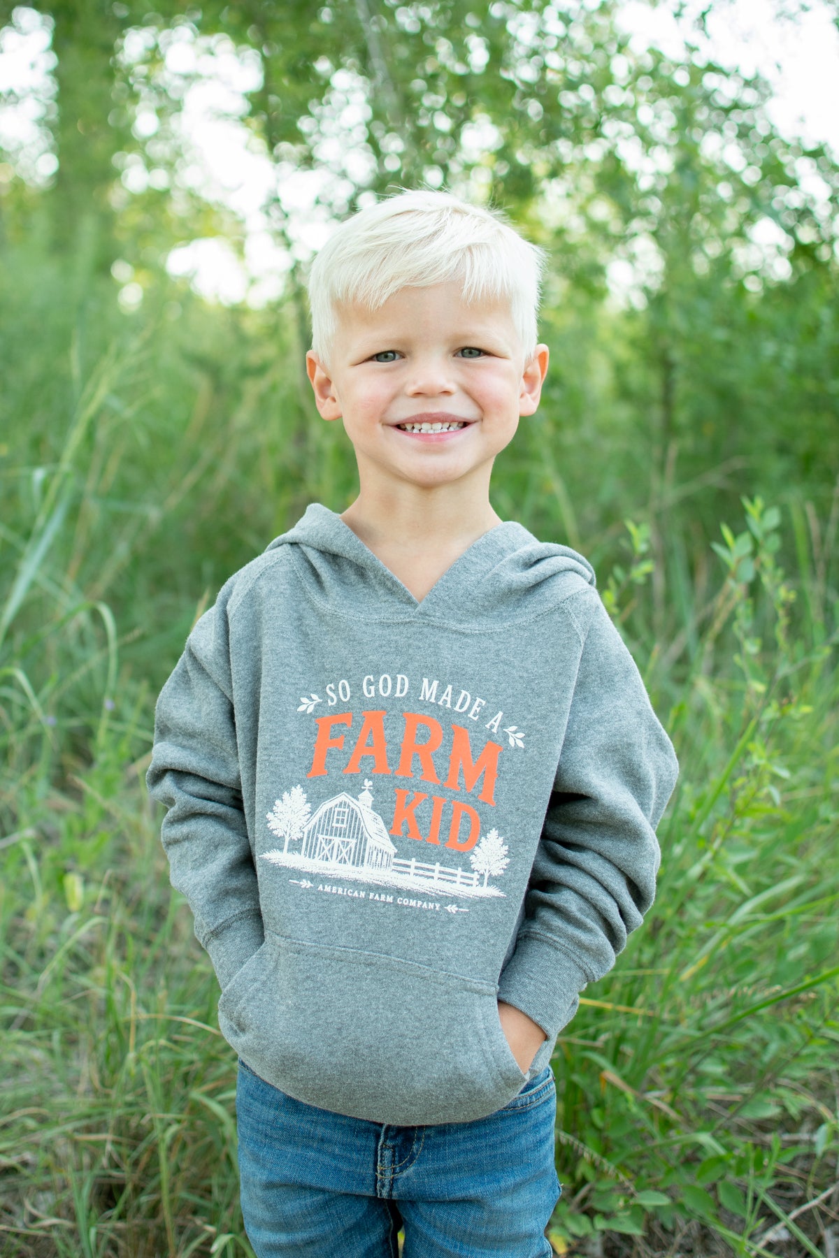 Fall 'So God Made a Farm Kid' Toddler/Youth Hoodie