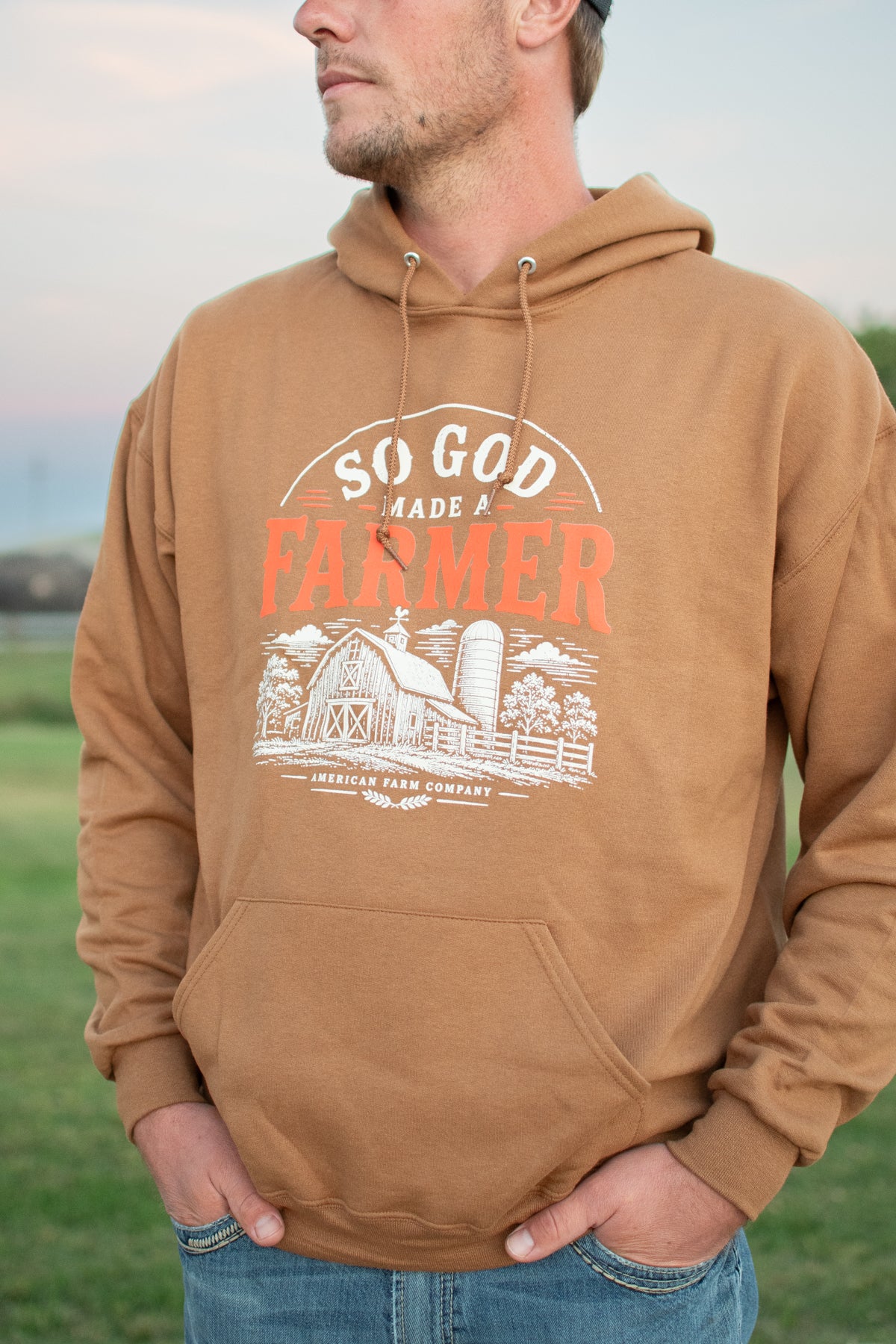 Fall 'So God Made a Farmer' Adult Hoodie