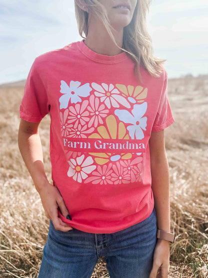 Farm Grandma Floral Tee