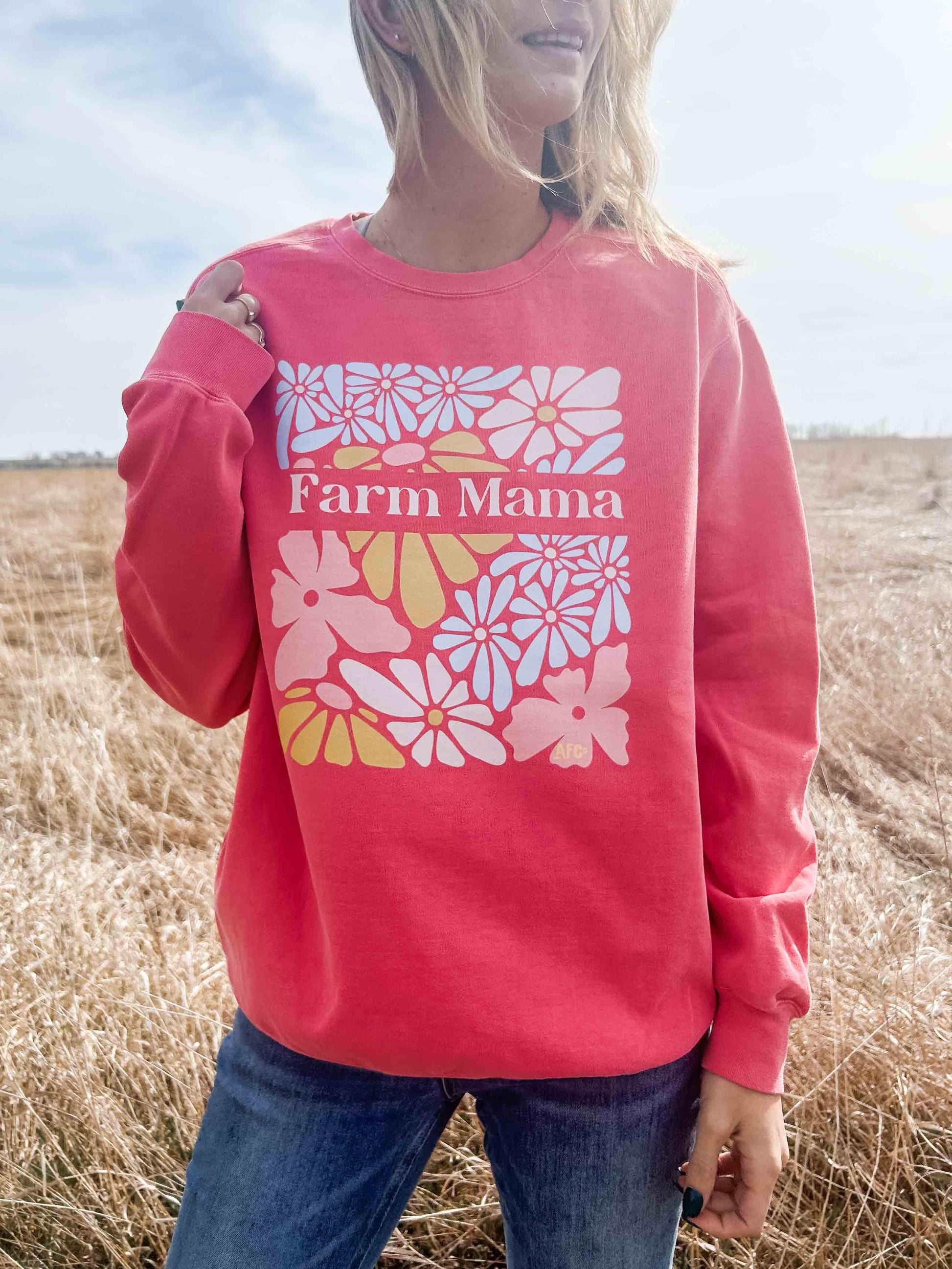 Farm Mama Floral Crewneck - American Farm Company