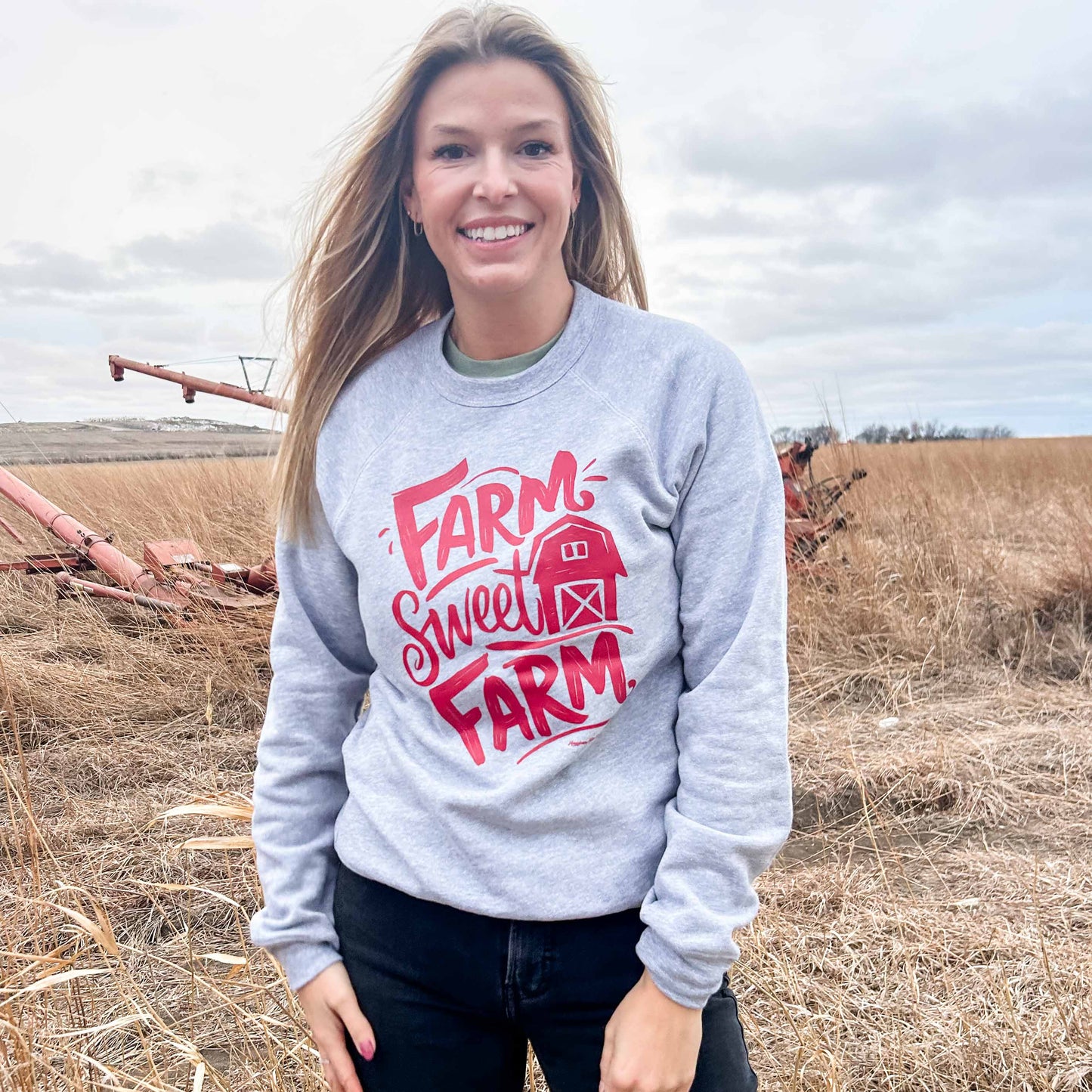 Farm Sweet Farm Grey Crewneck