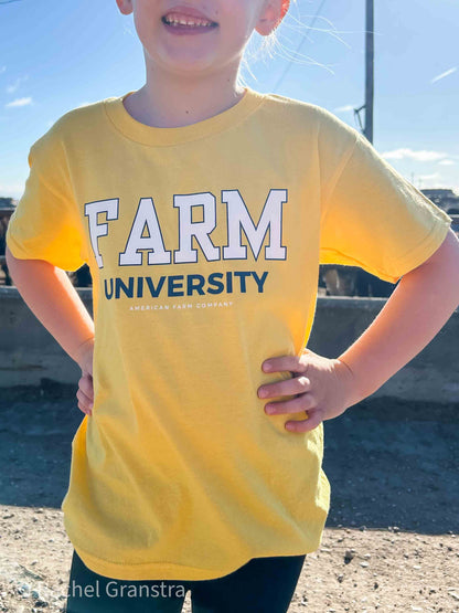 Farm University Yellow Tee - Youth