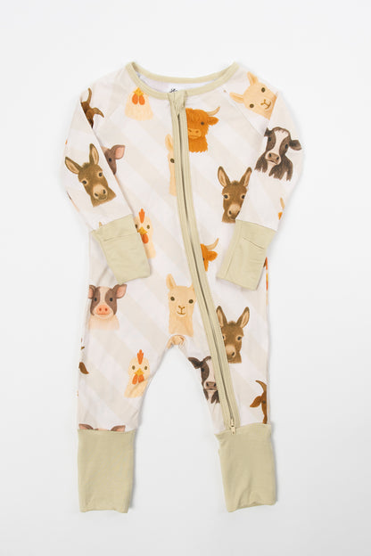Farm Animals Baby Bamboo Zippy