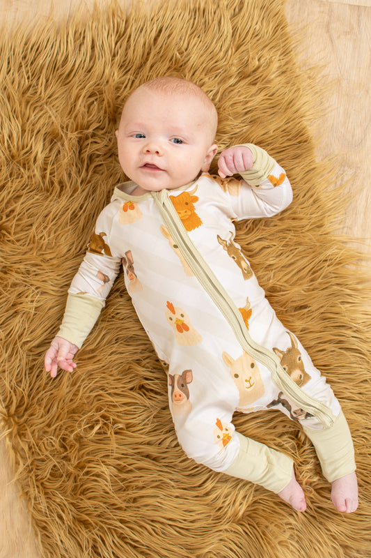 Farm Animals Baby Bamboo Zippy