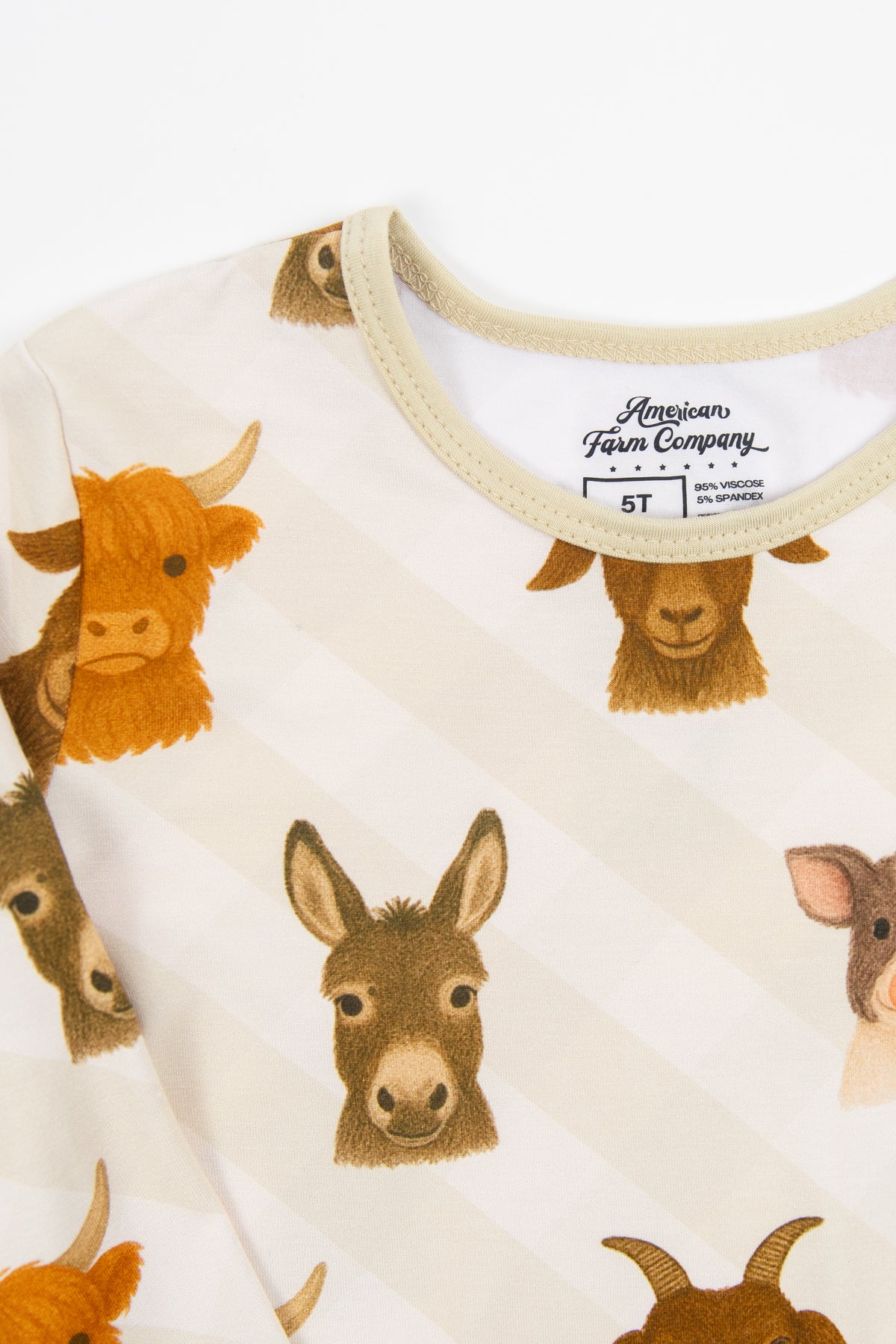 Farm Animals Toddler/Youth Bamboo Pajama Set