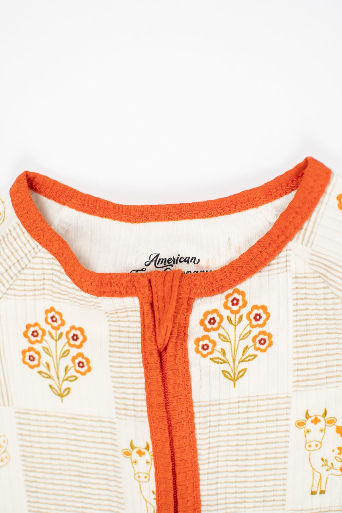 Farm Folk Floral Ribbed Cotton Baby Zippy *Preorder*