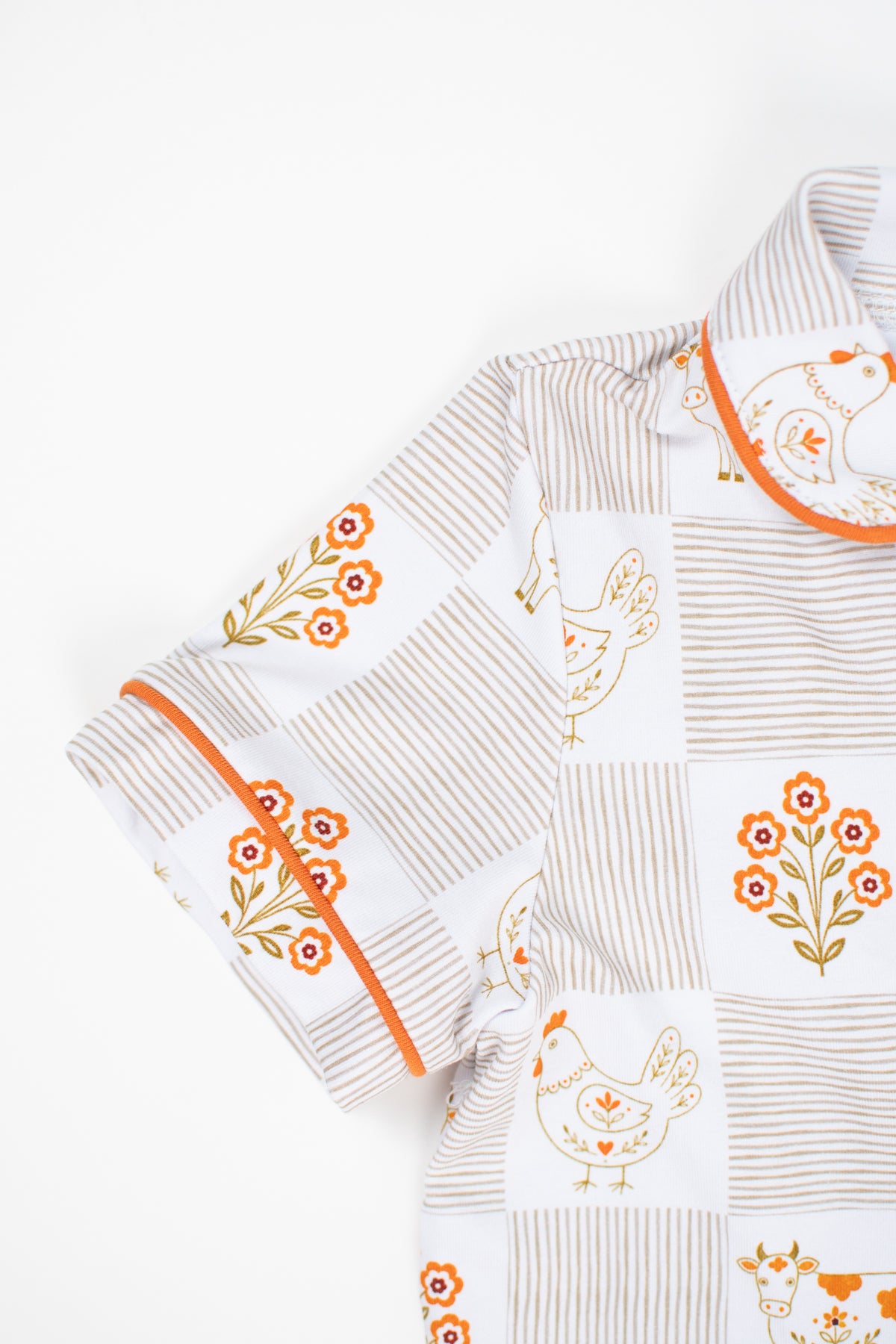 Farm Folk Floral Toddler/Youth Cotton Pajama Short Set *Preorder*