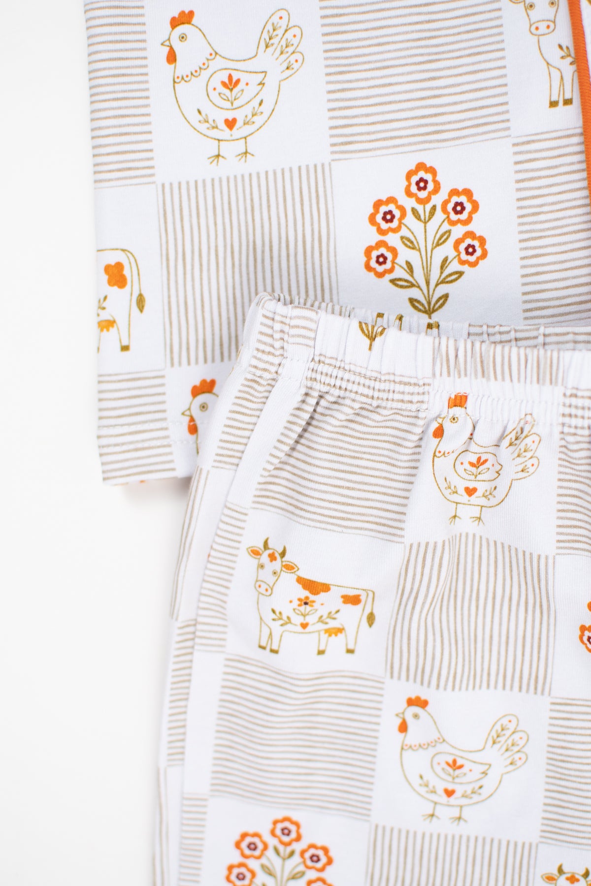 Farm Folk Floral Toddler/Youth Cotton Pajama Short Set *Preorder*