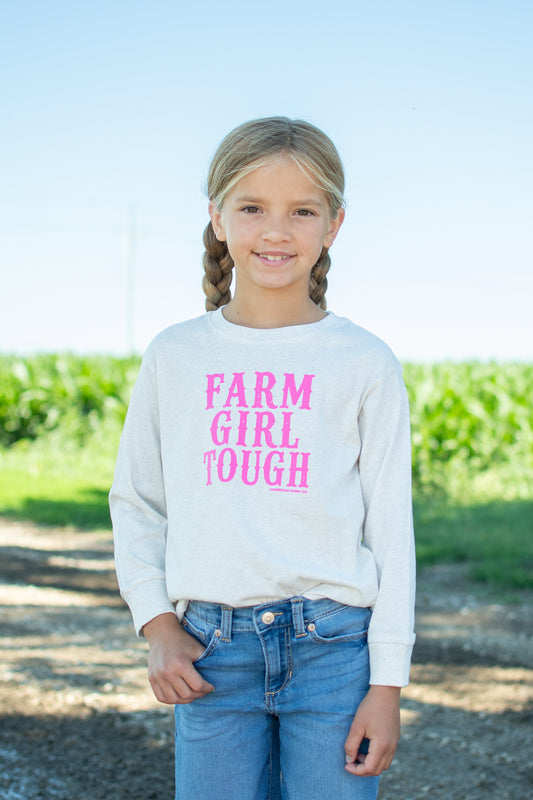 'Farm Girl Tough' Toddler/Youth Long Sleeve