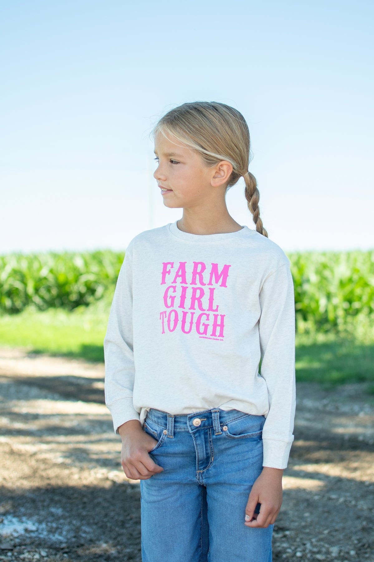 'Farm Girl Tough' Toddler/Youth Long Sleeve