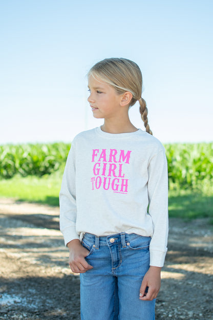 'Farm Girl Tough' Toddler/Youth Long Sleeve
