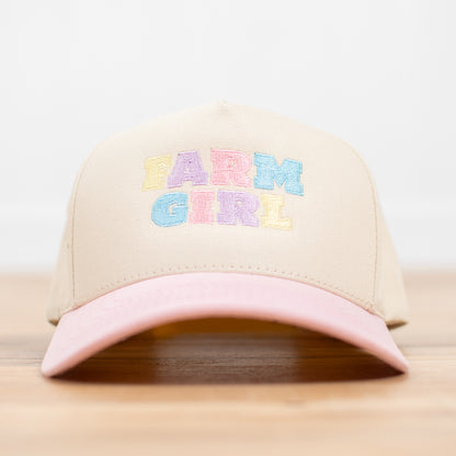'Farm Girl' Embroidered Youth Trucker Hat