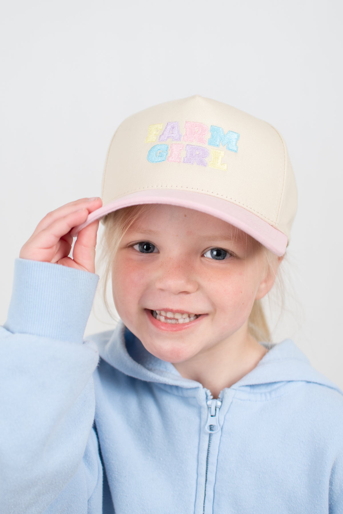 'Farm Girl' Embroidered Youth Trucker Hat
