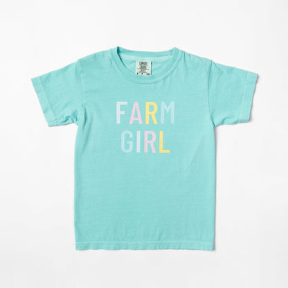 'Farm Girl' Teal Toddler/Youth Tee