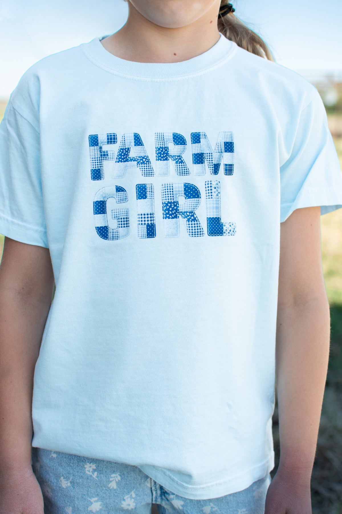 Farm Girl' Toddler/Youth Blue Tee