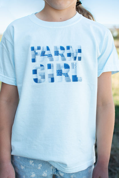 Farm Girl' Toddler/Youth Blue Tee