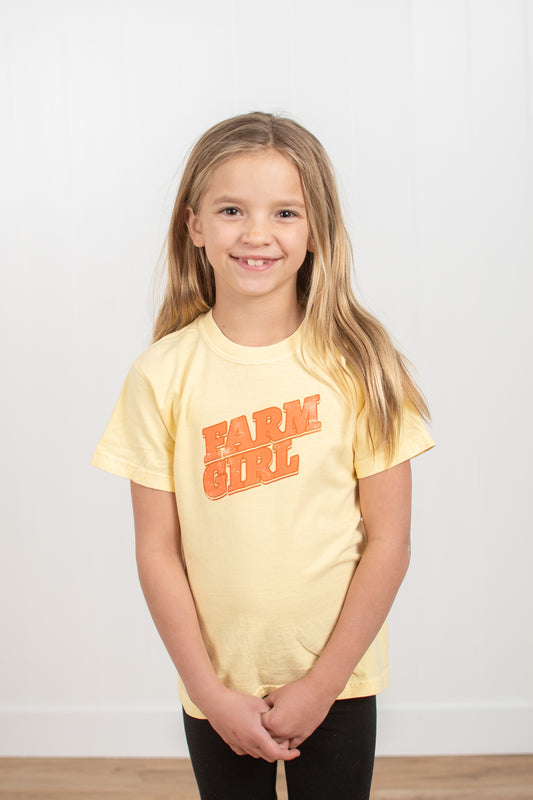 'Farm Girl' Toddler/Youth Yellow Tee