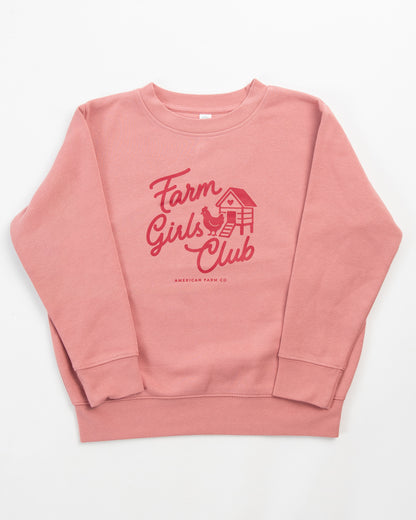 'Farm Girls Club' Toddler/Youth Crewneck