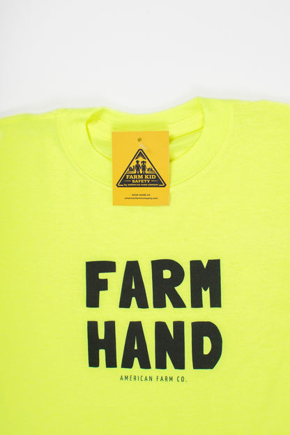 'Farm Hand' Safety Yellow Youth Tee