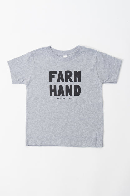 'Farm Hand' Toddler/Youth Gray Tee