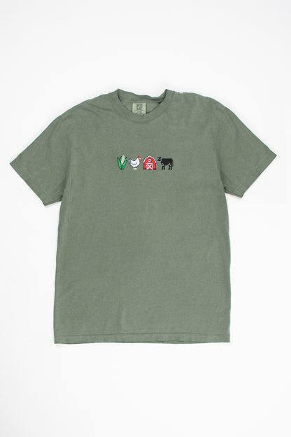 Farm Life Embroidered T-Shirt