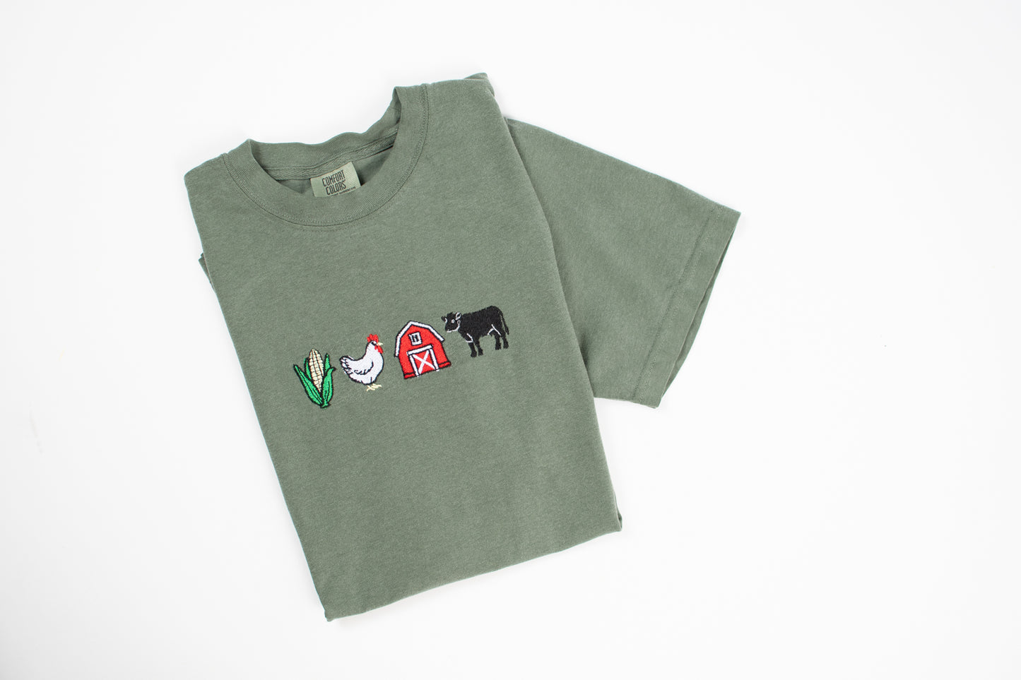 Farm Life Embroidered T-Shirt