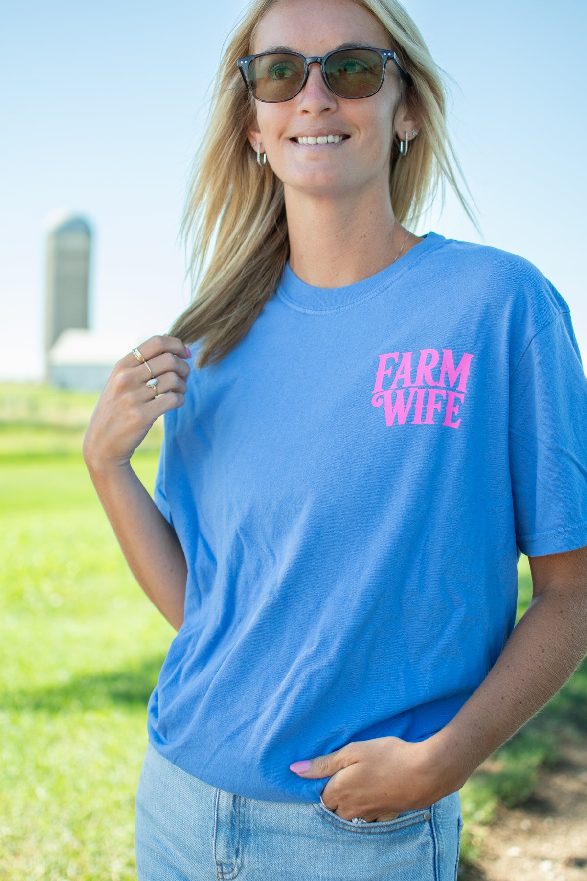 'Farm Wife - He Farms. I Do Everything Else.' Tee