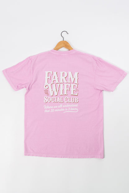 'Farm Wife Social Club' Purple Tee