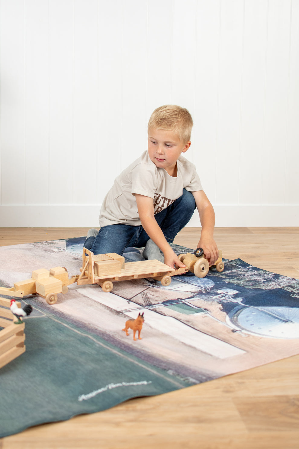Farm Fields and Bins Play Rug – American Farm Company