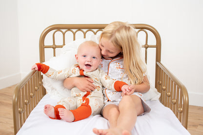 Farm Folk Floral Ribbed Cotton Baby Zippy *Preorder*