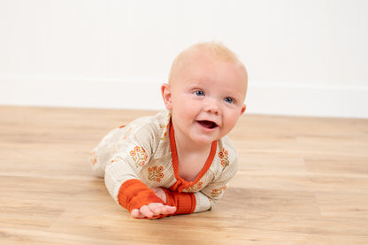 Farm Folk Floral Ribbed Cotton Baby Zippy *Preorder*