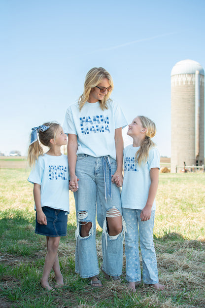 Farm Mama' Blue Tee