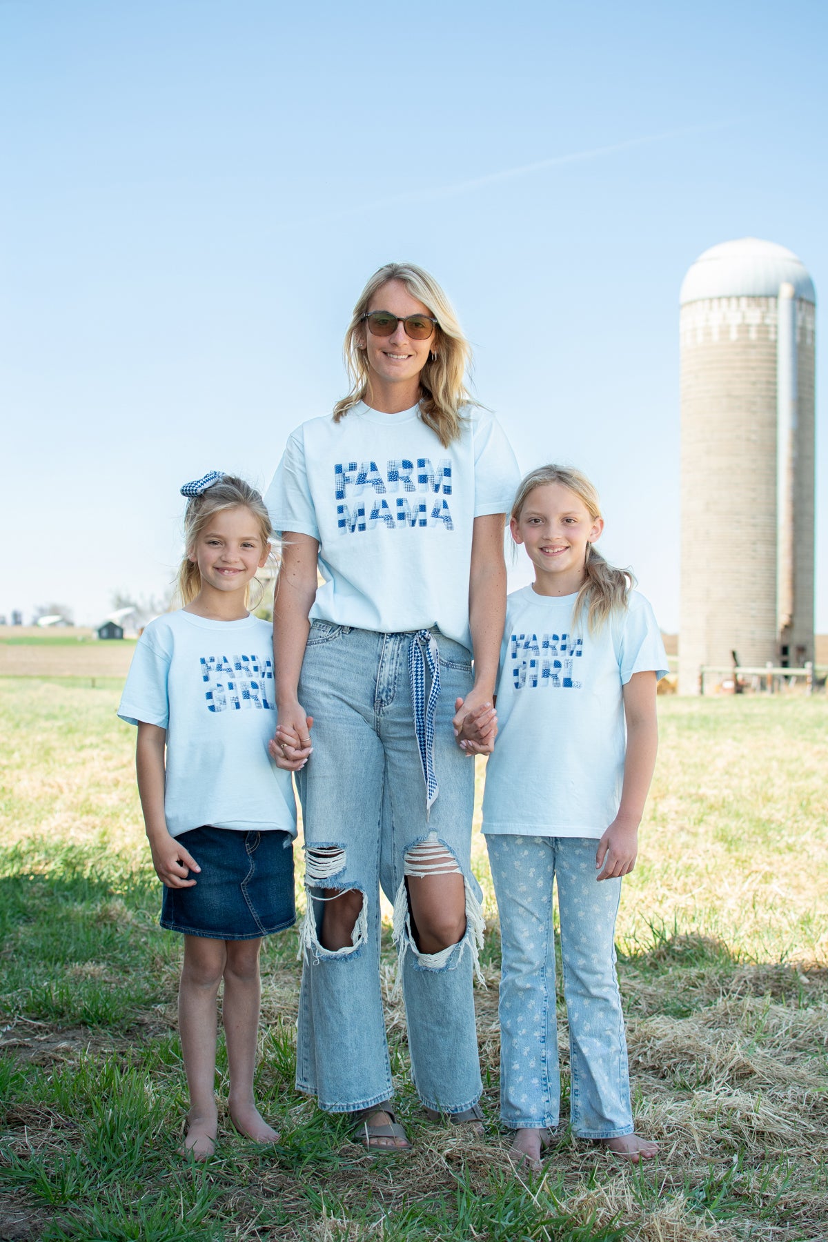 Farm Mama' Blue Tee