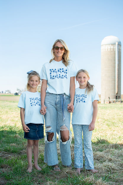 Farm Mama' Blue Tee