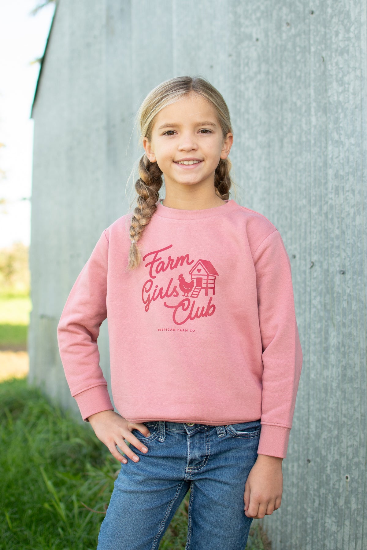 'Farm Girls Club' Toddler/Youth Crewneck