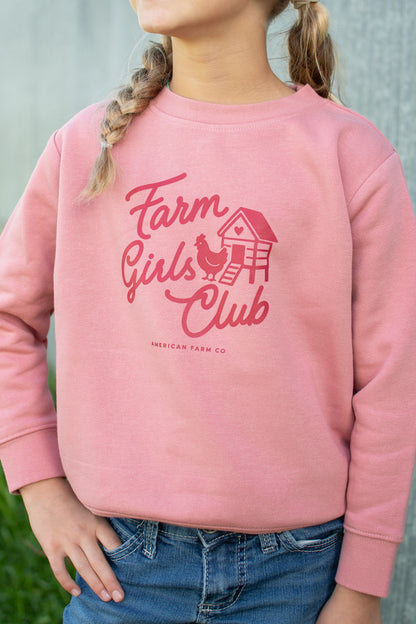 'Farm Girls Club' Toddler/Youth Crewneck