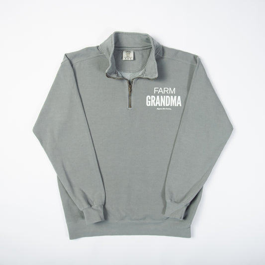 'Farm Grandma' Grey 1/4 Zip - American Farm Company