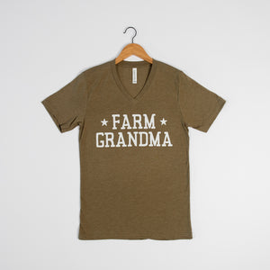 'Farm Grandma' V- Neck Tee