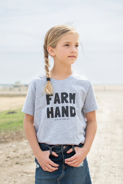 'Farm Hand' Toddler/Youth Gray Tee