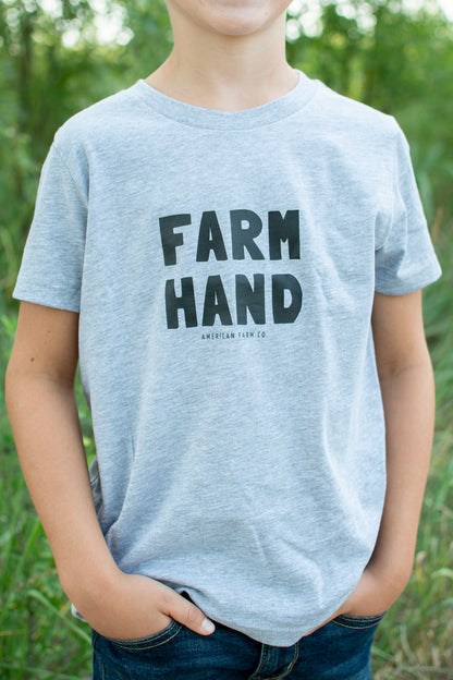 'Farm Hand' Toddler/Youth Gray Tee