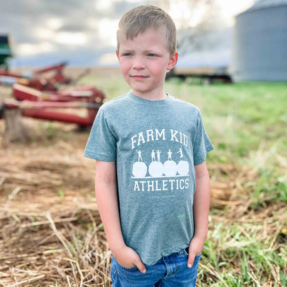 'Farm Kid Athletics' Blue Tee - American Farm Company