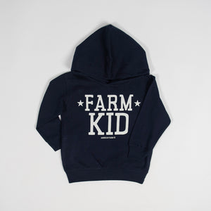 ‘Farm Kid’ Navy Toddler/Youth Hoodie - American Farm Company