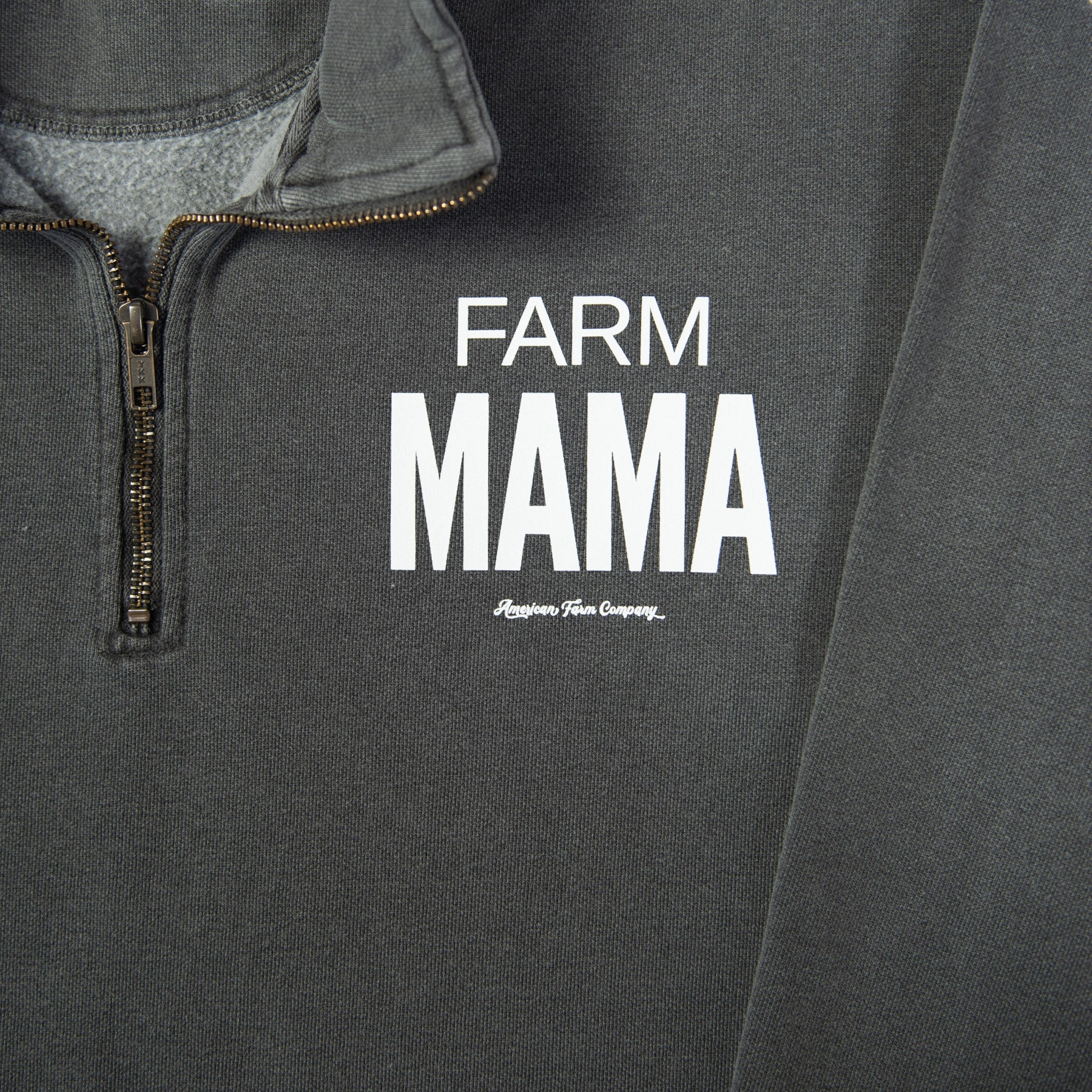 'Farm Mama' Charcoal 1/4 Zip - American Farm Company