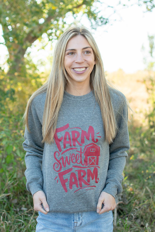 Farm Sweet Farm Grey Crewneck