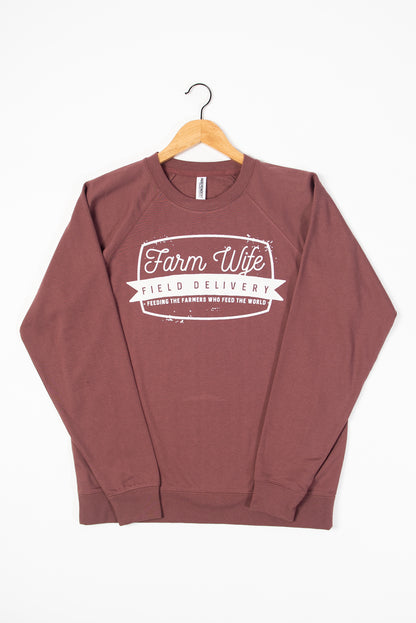 'Farm Wife Field Delivery' Lightweight Crewneck