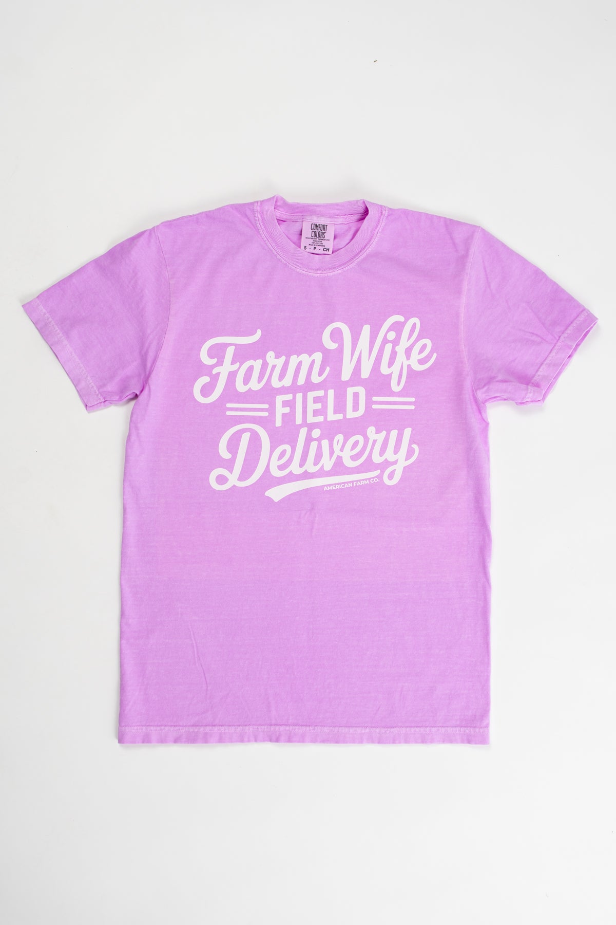 Farm Wife Field Delivery' Neon Purple Tee