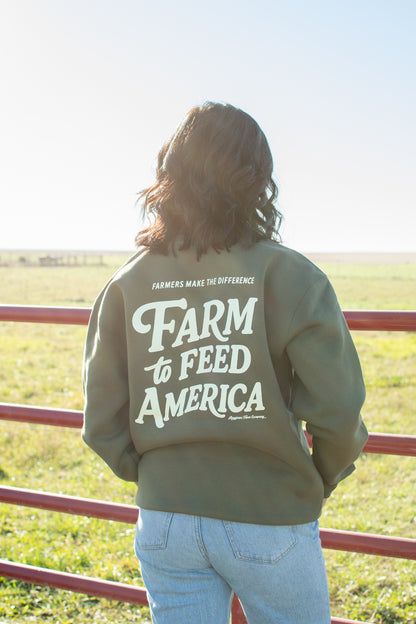 'Farm to Feed America' Crewneck