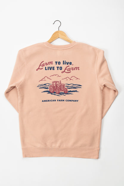 'Farm to Live, Live to Farm' Crewneck