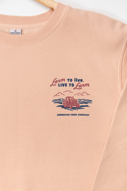 'Farm to Live, Live to Farm' Crewneck